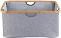 W&auml;schekorb WENKO "Bahari", braun (braun, grau), B:54cm H:26cm T:36cm, Bambus,