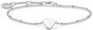 Armband THOMAS SABO "Herz mit Kugeln" Gr. 19, silber (silberfarben), Armb&auml;nder,
