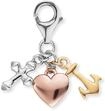 Charm-Einh&auml;nger ENGELSRUFER "GLAUBE LIEBE UND HOFFNUNG TRICOLOR", rosa