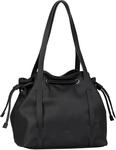Shopper GABOR "Malu", Damen, Gr. B/H/T: 35cm x 29cm x 18cm, schwarz, Polyurethan