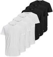T-Shirt JACK & JONES "T-Shirt JJENOA TEE CREW NECK 7PK 7er Pack", Herren, Gr. S,