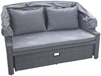 Loungesofa GARDEN PLEASURE "MONTE CARLO", grau, B:144cm H:74cm, Aluminium,