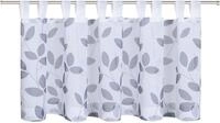 Scheibengardine GERSTER "Fay" Gr. 1, grau (anthrazit), B:140cm H:50cm, Polyester,
