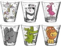Kinderbecher LEONARDO "BAMBINI", bunt (mehrfarbig), H:22cm &Oslash;:9cm, Glas,