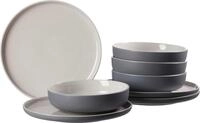 Tafelservice RITZENHOFF & BREKER "Teller Set, Geschirr-Set Jasper", grau, 8 Stk.,