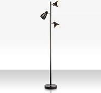 B.K.LICHT Stehlampe, schwarz (schwarz, wei&szlig;), 3, &Oslash; 22cm H: 166,5cm, Leuchten,