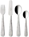 Kinderbesteck VILLEROY & BOCH "Kinderbesteck Happy as a Bear silber", silber, 4,