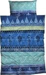 Bettw&auml;sche CASATEX "Indi", blau (waterblau), B/L: 155cm x 220cm, 1 Stk., 1 Stk.,