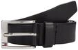 Lederg&uuml;rtel TOMMY HILFIGER "New Aly Belt 3,5 cm breit", Herren, Gr. 95, schwarz,