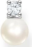 Single-Ohrstecker THOMAS SABO "Perle mit wei&szlig;em Stein", bunt (silberfarben, wei&szlig;,