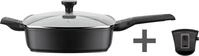 Servierpfanne GSW "EASY CLICK Quadura", schwarz, H:7,5cm &Oslash;:28cm, Pfannen,