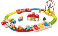 Spielzeug-Eisenbahn HAPE "Regenbogen-Puzzle Eisenbahnset", bunt, Spielzeugfahrzeuge,