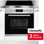 HANSEATIC Induktions Herd-Set "HBCO7010PA1 + HI4B6071CB", Energieeffizienz: A+,