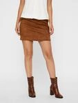 Lederimitatrock VERO MODA "VMDONNADINA FAUXSUEDE SHORT SKIRT", Damen, Gr. L (40),