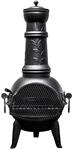 Grillkamin BUSCHBECK "Leaf 136", schwarz, B:48cm H:136cm T:48cm, Grills, Grillkamin,