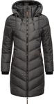 Wintermantel MARIKOO "Wintermantel Armasa", Damen, Gr. XXL, grau (anthrazit),