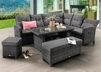 Gartenlounge-Set DESTINY "SANTA PONSA DE LUXE Eckgruppe, grau mel., Tisch 140x80cm,