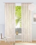 Gardine OTTO HOME "Anna" Gr. 1, beige (sand), B:140cm H:145cm, Ausbrenner, Polyester,