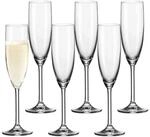 Sektglas LEONARDO "Sektgl&auml;ser Daily 120 ml 6er Set transparent", bunt (transparent),