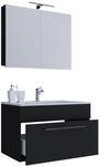 Waschtisch VCM "3-tlg. Waschplatz Waschtisch Badinos Schublade SC", schwarz, B:60cm