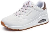 Slip-On Sneaker SKECHERS "UNO SHIMMER AWAY", Damen, Gr. 39, wei&szlig;, Lederimitat,