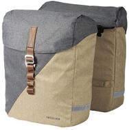 Gep&auml;cktr&auml;gertasche RACKTIME "Fahrrad - Doppeltasche Heda 2.0, grau/sand" Gr. 1,