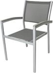 Stapelstuhl GARDEN PLEASURE "GRACE", grau (grau, grau, grau), B:55cm H:86cm T:60cm,