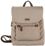 Cityrucksack TOM TAILOR "RINA", Damen, Gr. B/H/T: 26cm x 31cm x 8,5cm, grau (taupe),