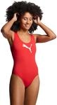 Badeanzug PUMA "PUMA SWIM WOMEN SWIMSUIT", Damen, Gr. S, N-Gr, rot, Elasthan,