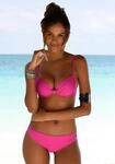 B&uuml;gel-Bikini-Top S.OLIVER "Spain", Damen, Gr. 34, Cup D, pink, Microfaser,