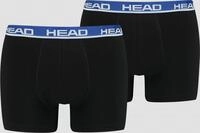 Boxer HEAD "HEAD BASIC BOXER 2P", Herren, Gr. XL, blau (blau, schwarz), Obermaterial: