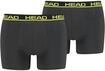 Boxer HEAD "HEAD BASIC BOXER 2P", Herren, Gr. L, bunt (phamton, lime punch),