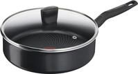 Schmorpfanne TEFAL "Start'Easy", schwarz, B:25,4cm H:9,1cm L:42cm &Oslash;:24cm, Pfannen,
