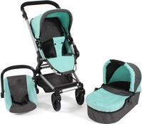 Kombi-Puppenwagen CHIC2000 "Fides 3in1", grau (melange mint), Puppenwagen,