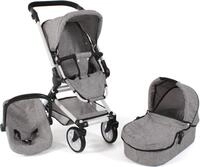 Kombi-Puppenwagen CHIC2000 "Fides 3in1", grau (melange grau), Puppenwagen,