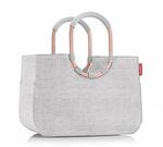 Shopper REISENTHEL "loopshopper L", grau (sky rose), B:46cm H:34,5cm T:25cm,