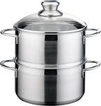 Dampfgartopf GSW "Mirage", silber (edelstahlfarben), &Oslash;:18cm, T&ouml;pfe, Dampfgartopf,