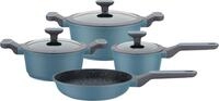 Topf-Set GSW "Blue Granit", blau (hellblau, schwarz, transparent), T&ouml;pfe, Topf-Set,