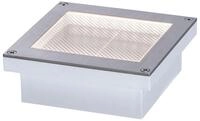 LED Einbauleuchte PAULMANN "Brick IP67 100x100mm 3000K 0,8W 25lm 230V Alu, Grau