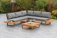 Garten-Essgruppe MERXX "Valparaiso", braun (braun, grau), Eckset,...