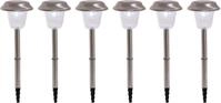 LED Gartenleuchte N&Auml;VE "Gustav", silber (silberfarben), H:39cm &Oslash;:10,5cm,...
