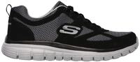 Sneaker SKECHERS "BURNS-AGOURA", Herren, Gr. 44, schwarz, grau, Leder, Textil, Schuhe