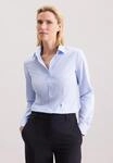 Hemdbluse SEIDENSTICKER, Damen, Gr. XL (42), blau (hellblau kariert), 100%...
