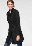 Trenchcoat ANISTON CASUAL, Damen, Gr. 44, schwarz, Web, Obermaterial: 100% Baumwolle.