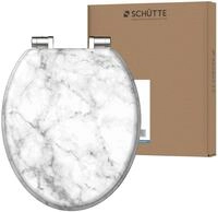 WC-Sitz SCH&Uuml;TTE "Marmor", grau (grau, wei&szlig;), B:375cm H:4cm L:435cm, MDF -