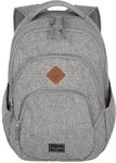 Laptoprucksack TRAVELITE "BASICS Melange", Gr. B/H/T: 31cm x 45cm x 16cm, grau