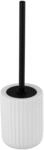 WC-Garnitur WENKO "Belluno", schwarz-wei&szlig; (wei&szlig;, schwarz), H:42cm L:11,5cm,