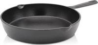Bratpfanne KR&Uuml;GER "Einsenguss Pfanne TOLEDO", schwarz, H:5cm L:43cm &Oslash;:28cm,