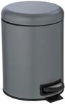 Kosmetikeimer WENKO "Leman", grau (grau, schwarz), B:21cm H:24cm T:28cm, Stahl,