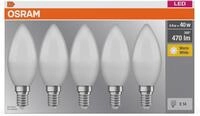 OSRAM LED-Leuchtmittel "LED BASE Classic B40, Filament", Energieeffizienz: F, wei&szlig;,